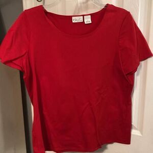 Kim Rogers Red Short Sleeve Shirt Size L